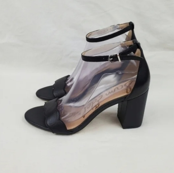 Sam Edelman Odila black leather chunky heel sandals size 9M - Picture 5 of 10